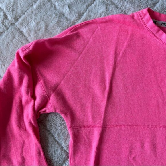 Victoria's Secret PINK | Coral Campus Crew Neck Sweater | Size Small - Picture 5 of 12